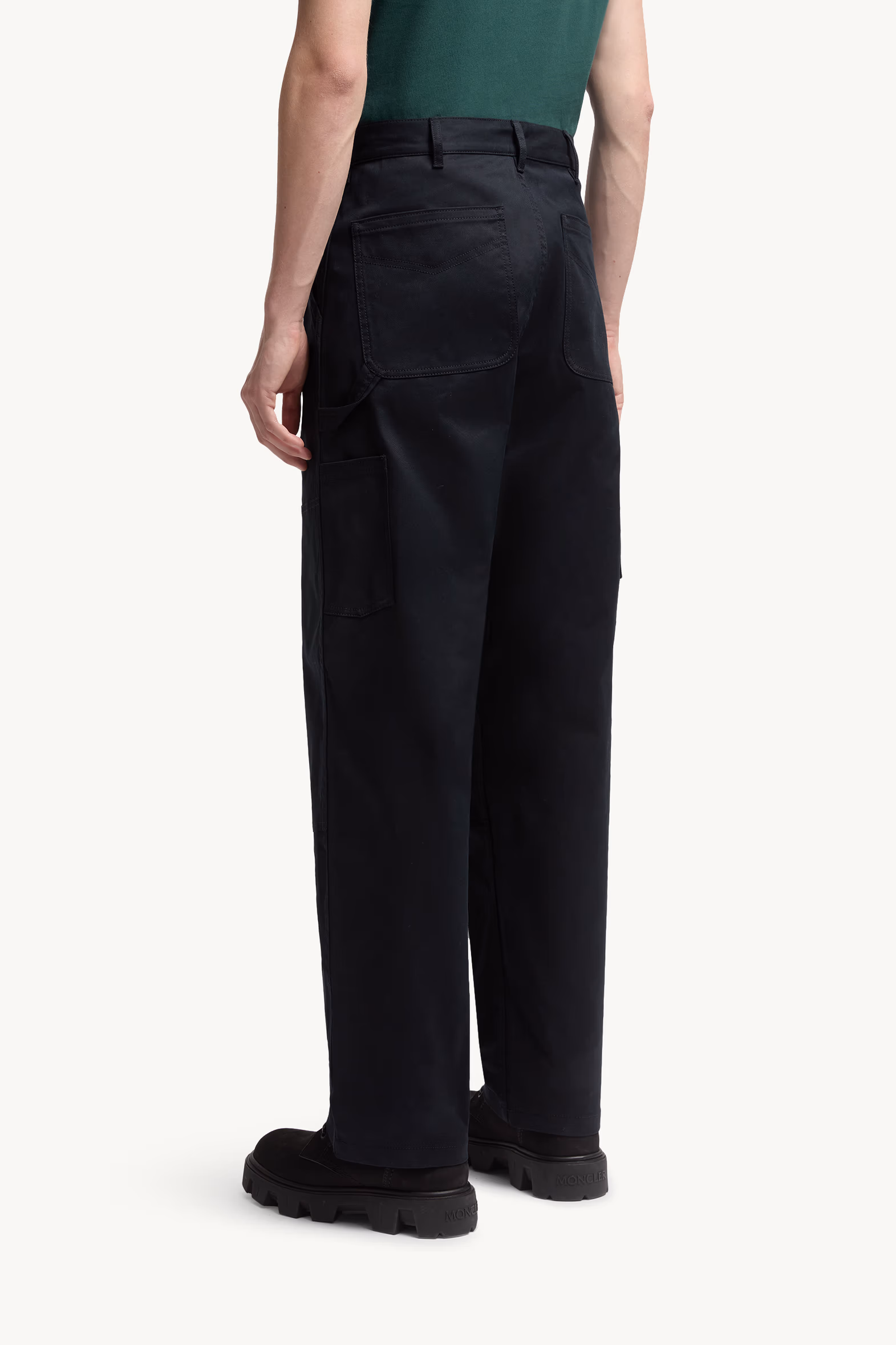 Pantalones de gabardina de algodón Hombre Azul marino Moncler 5